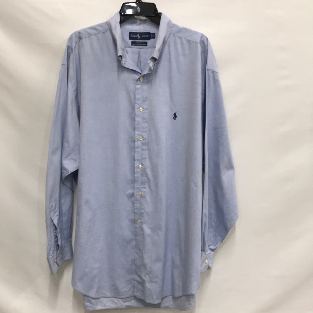 Ralph Lauren Yarmouth Oxford Shirt Lt Blue 17.5
